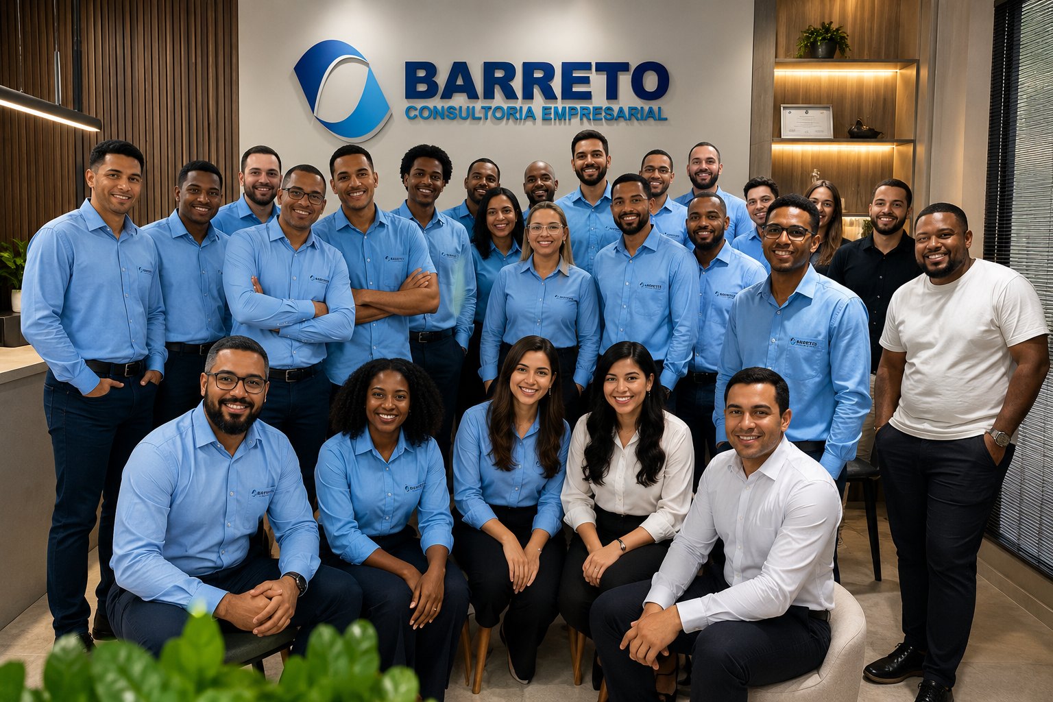Equipe da Barreto Consultoria Empresarial no escritório em Salvador