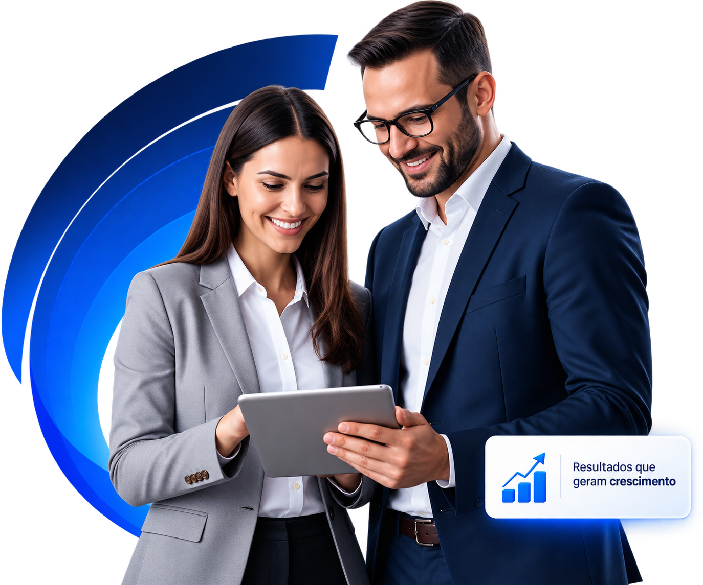 Equipe da Barreto Consultoria Empresarial analisando resultados em um tablet